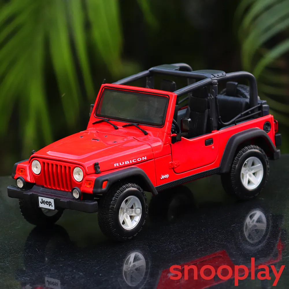 Licensed Jeep Wrangler Rubicon (Open Roof) Diecast Car Model (1:18 Scale)