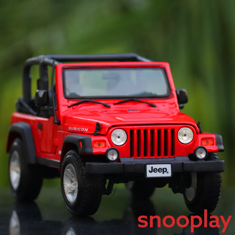 Licensed Jeep Wrangler Rubicon (Open Roof) Diecast Car Model (1:18 Scale)