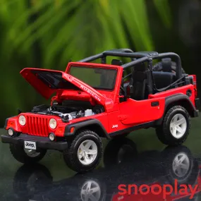 Licensed Jeep Wrangler Rubicon (Open Roof) Diecast Car Model (1:18 Scale)