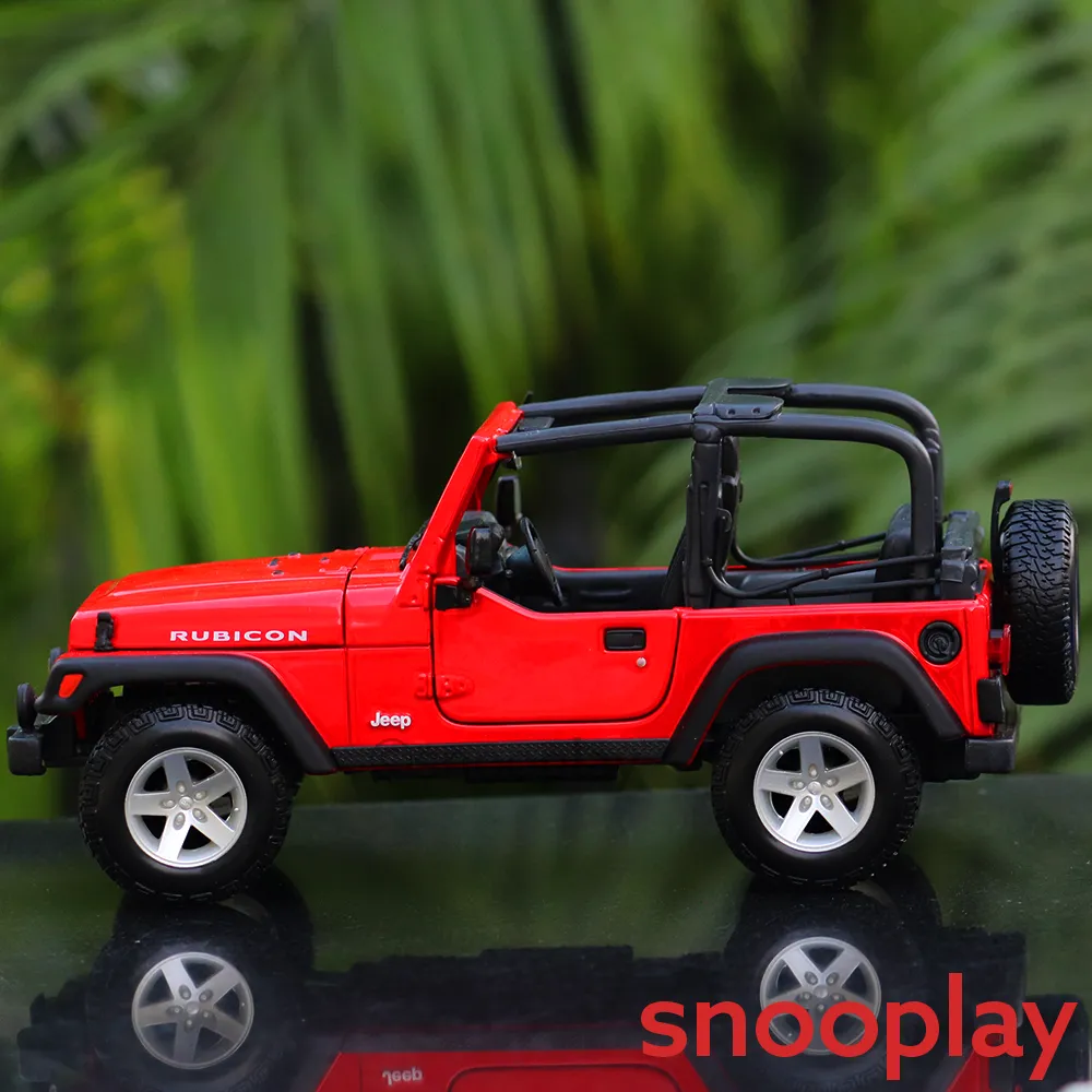 Licensed Jeep Wrangler Rubicon (Open Roof) Diecast Car Model (1:18 Scale)