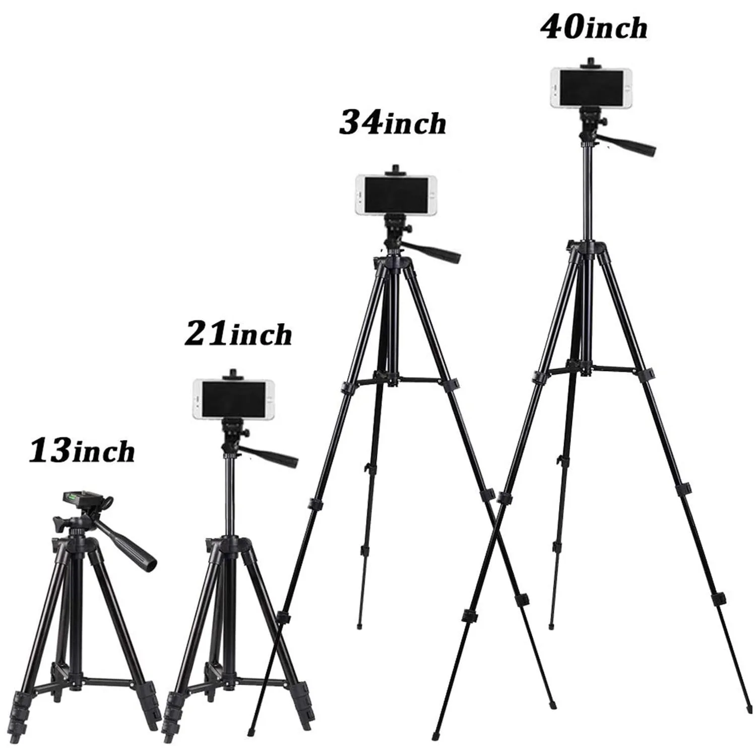 LINKCOOL 42" Aluminum Lightweight Portable Camera Tripod  - Black.