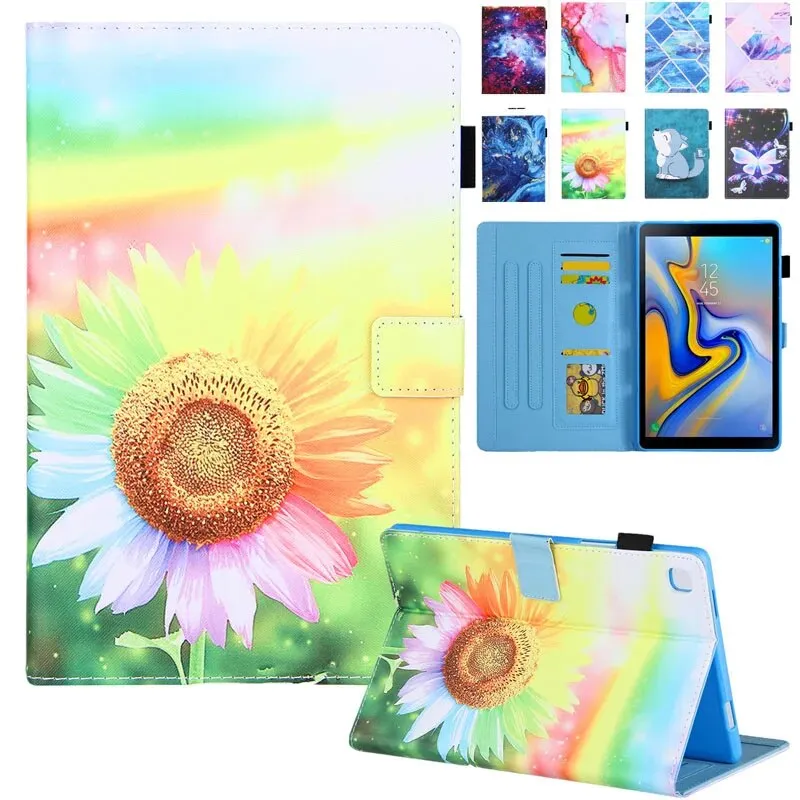 Magnetic Cartoon Wallet PU Leather Tablet Case for Samsung Tab A8 A9 A7