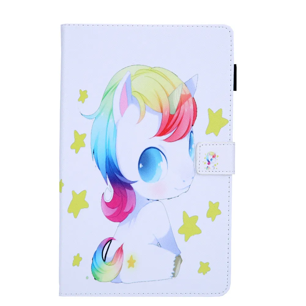 Magnetic Cartoon Wallet PU Leather Tablet Case for Samsung Tab A8 A9 A7