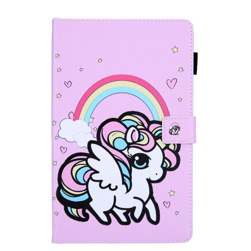 Magnetic Cartoon Wallet PU Leather Tablet Case for Samsung Tab A8 A9 A7