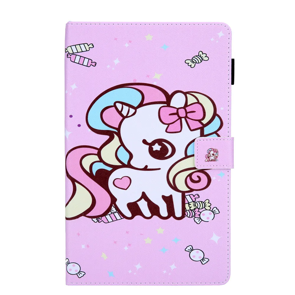 Magnetic Cartoon Wallet PU Leather Tablet Case for Samsung Tab A8 A9 A7