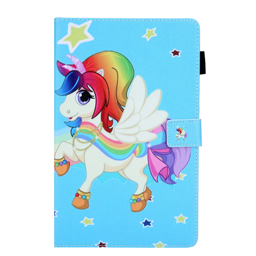 Magnetic Cartoon Wallet PU Leather Tablet Case for Samsung Tab A8 A9 A7