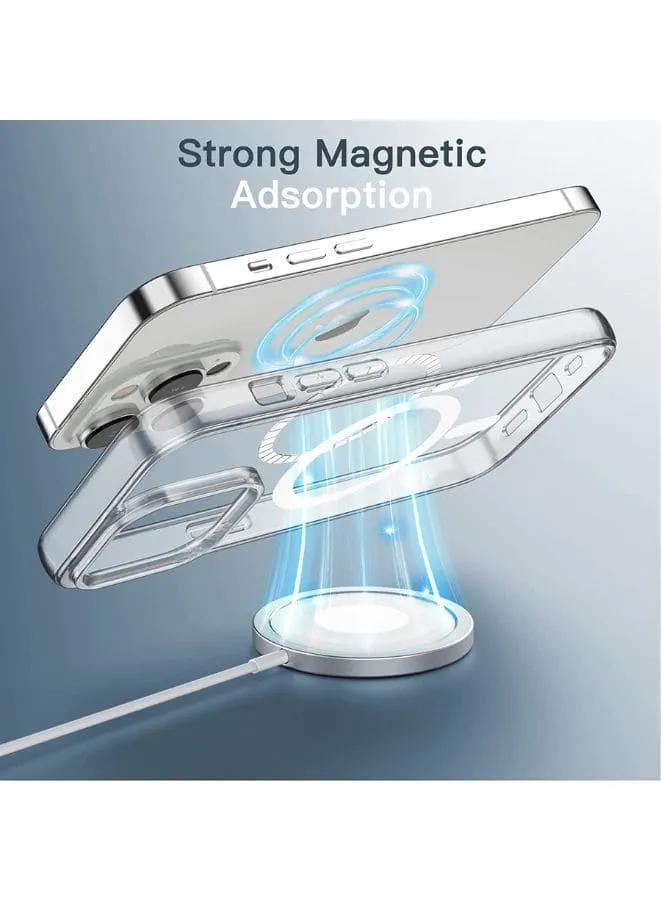 Magnetic Case Cover for iPhone 14 Pro Crystal Clear Shockproof Bumper Anti-Scratch, HD Crystal Clear Support All Accessories