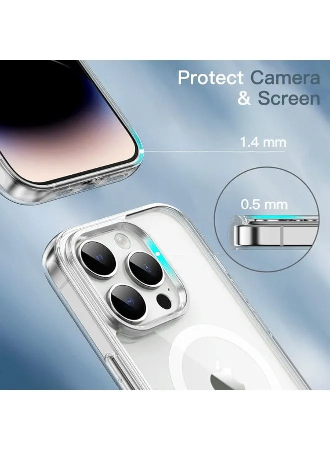 Magnetic Case Cover for iPhone 14 Pro Crystal Clear Shockproof Bumper Anti-Scratch, HD Crystal Clear Support All Accessories