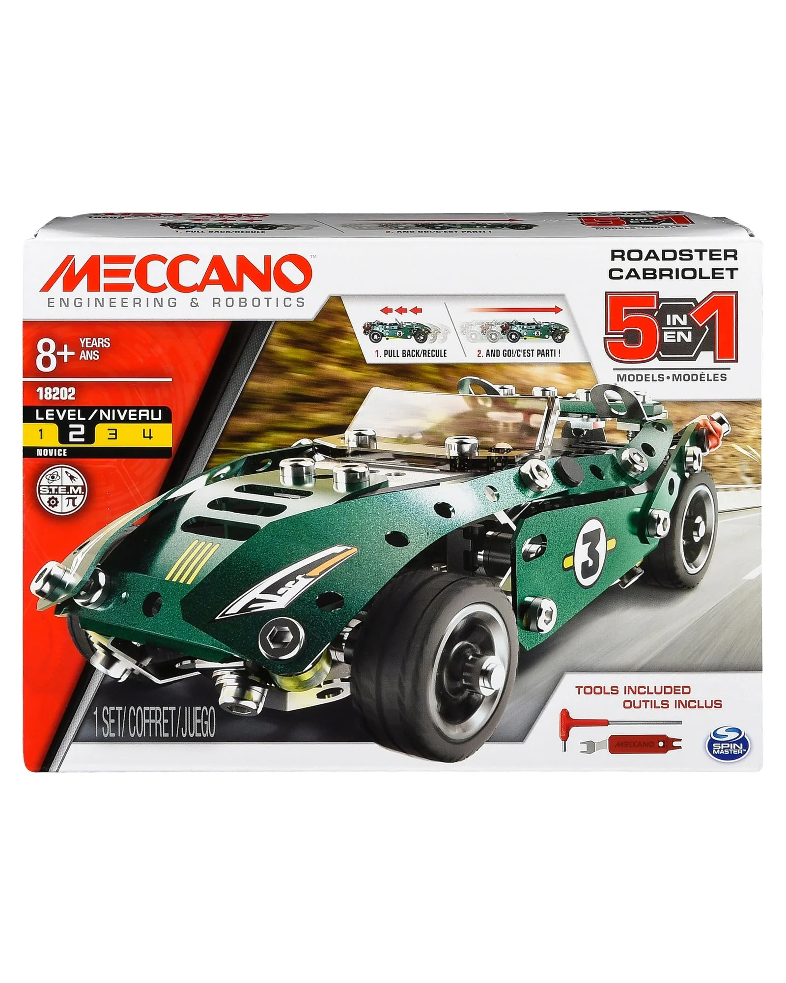 Meccano 5 Model Set Pull Back Car