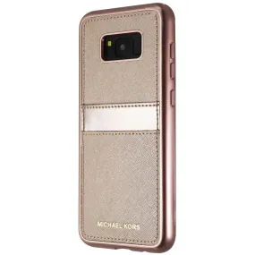 Michael Kors Snap-On Series Hard Wallet Case for Samsung Galaxy S8  (Rose Gold)