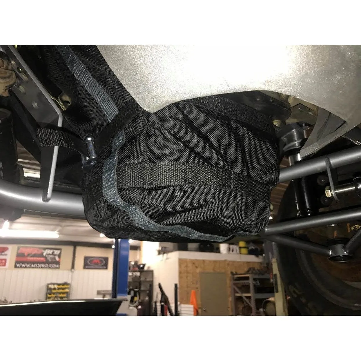 Motion Raceworks 4.6 & 5.4 Modular Ford Engine Diaper, NHRA & IHRA Approved (For Motor Mounts, w/Cutouts)