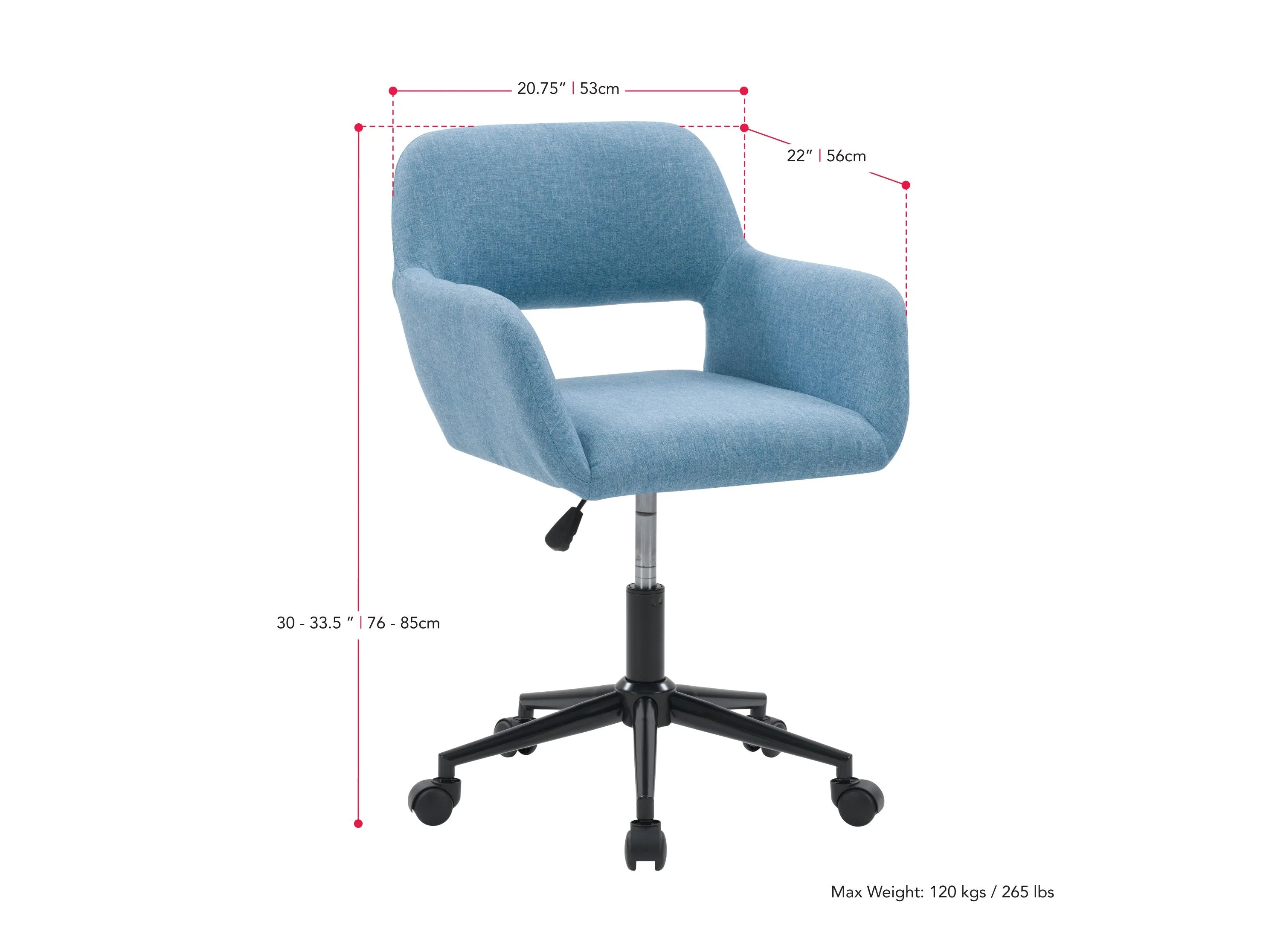 Office Chair with Open Back