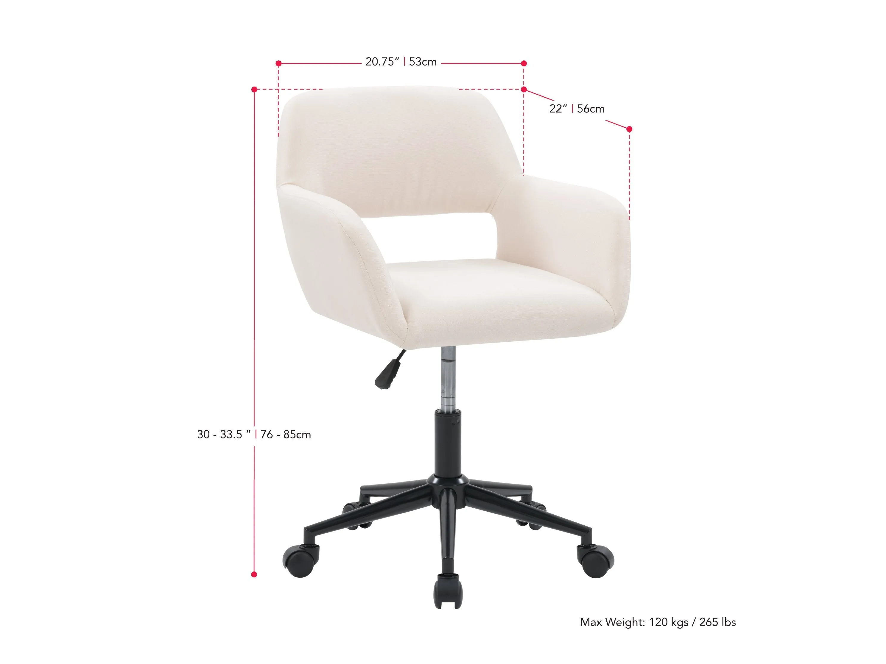 Office Chair with Open Back