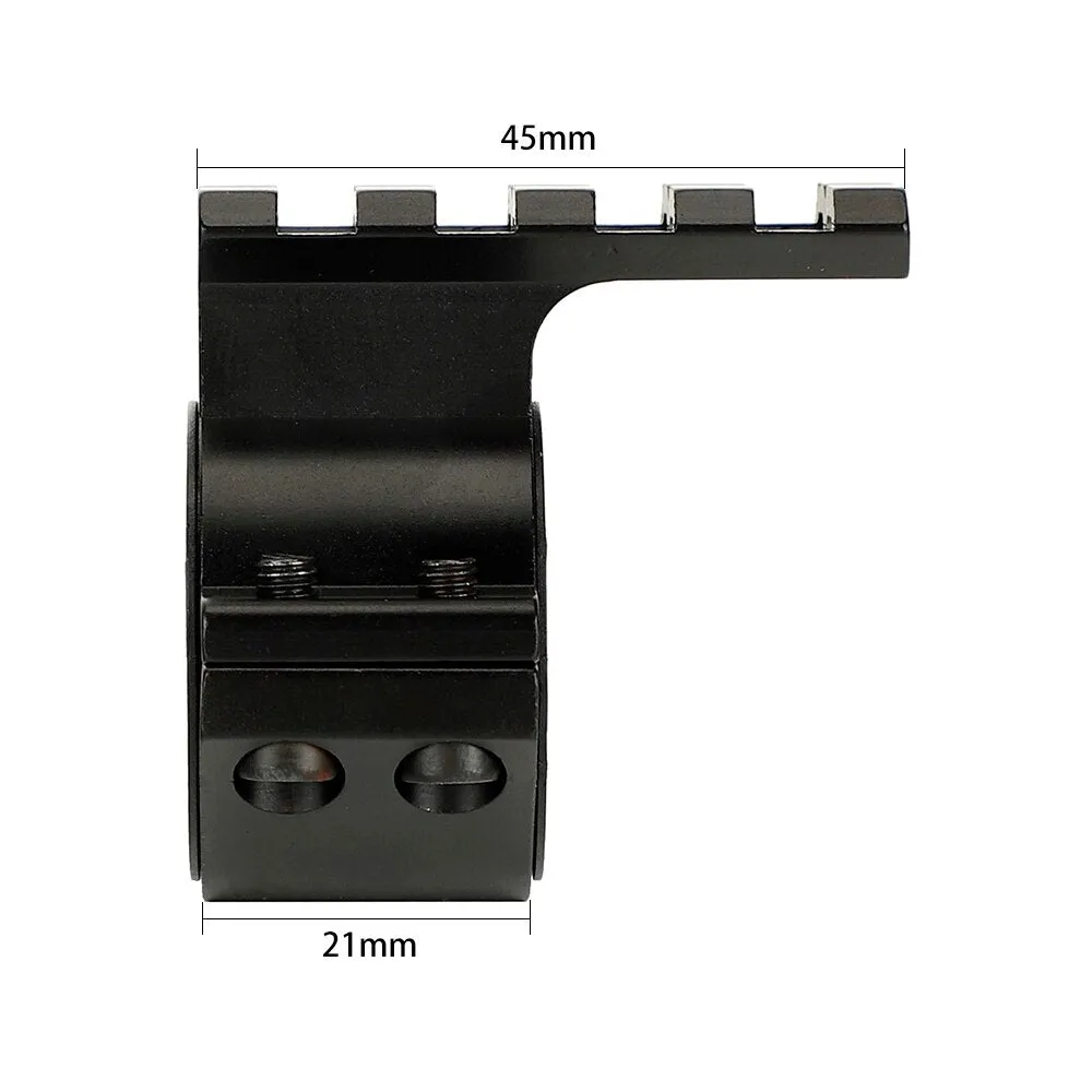 ohhunt Scope Flashlight Barrel Mount 25.4mm and 30mm Rings Adapter 20mm Picatinny Rail with Bubble Level