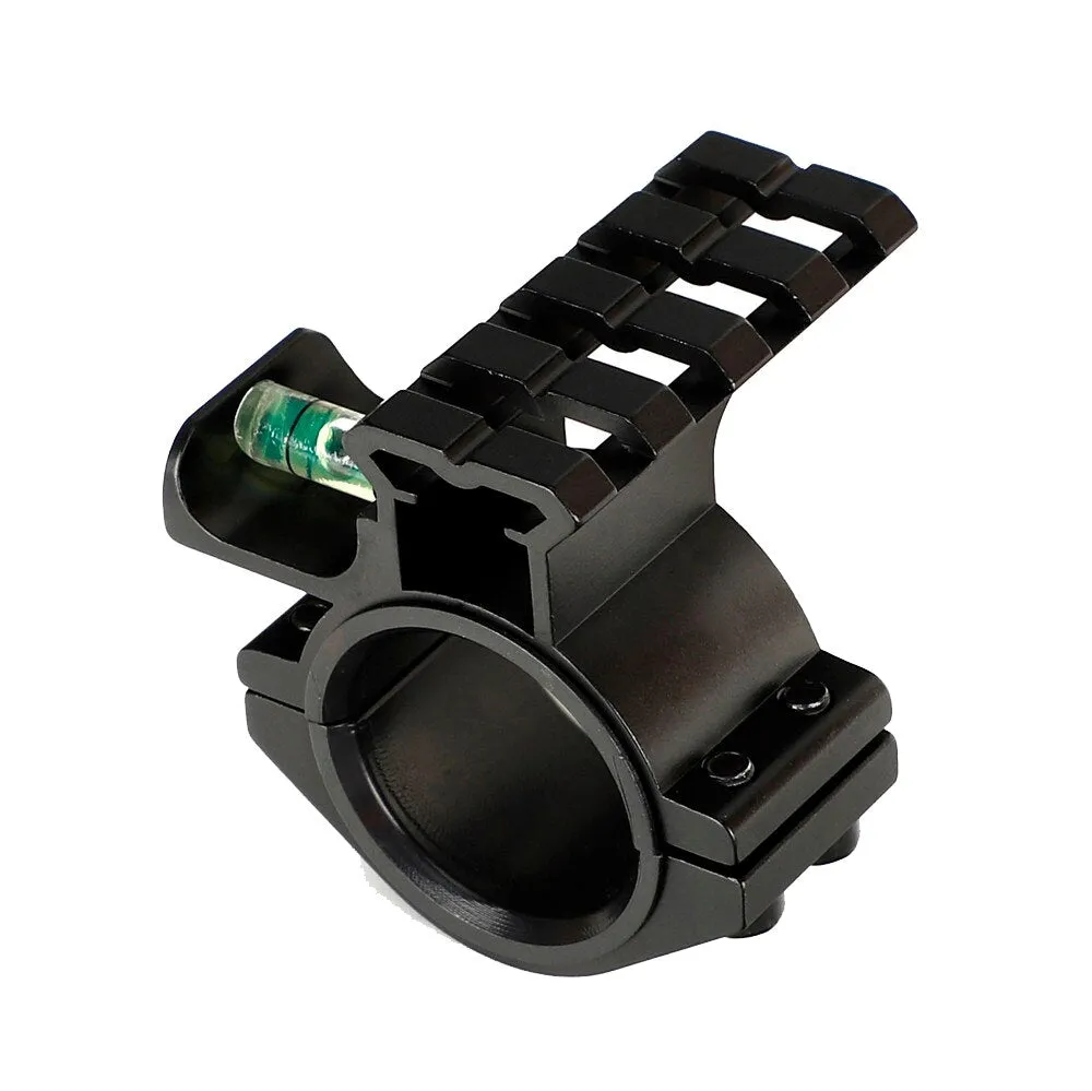 ohhunt Scope Flashlight Barrel Mount 25.4mm and 30mm Rings Adapter 20mm Picatinny Rail with Bubble Level