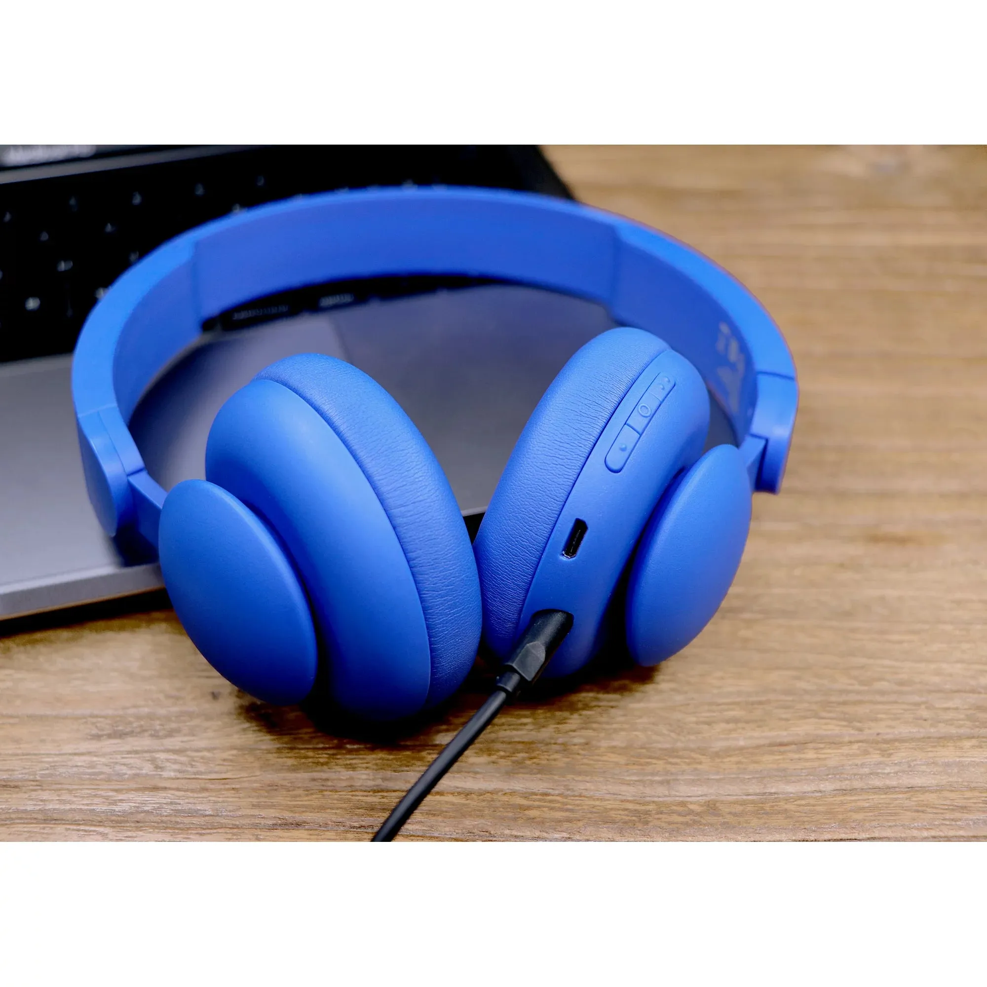 onn. Wireless Bluetooth on-Ear Headphones, Blue