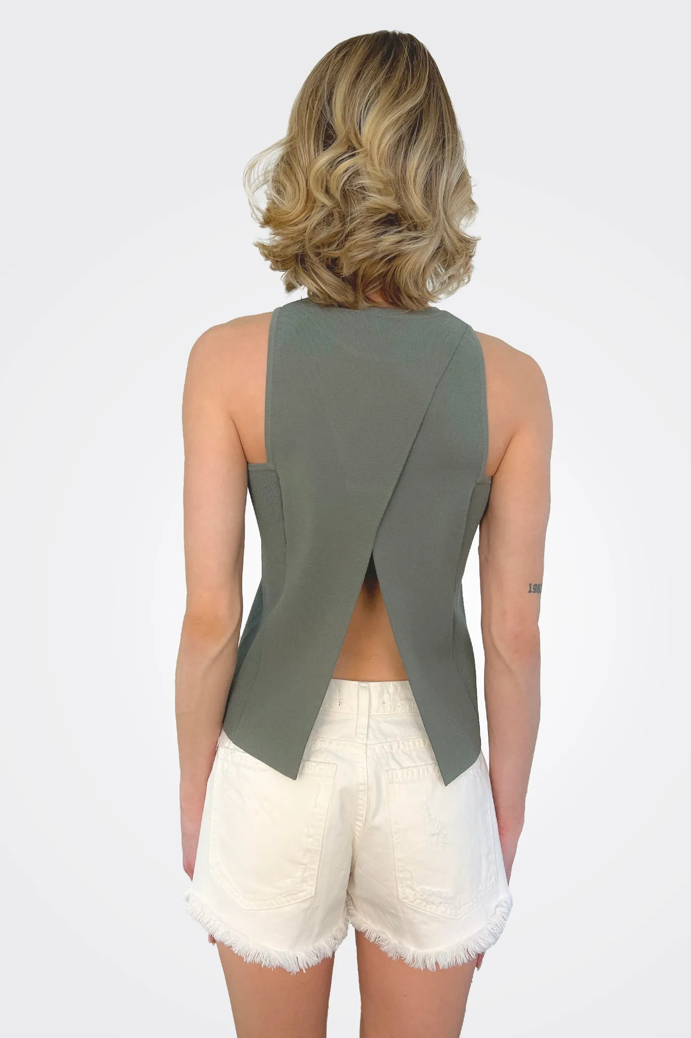 Open Back Halter - Dill