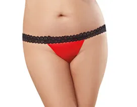 Open Back Panty 2xl RedBlack