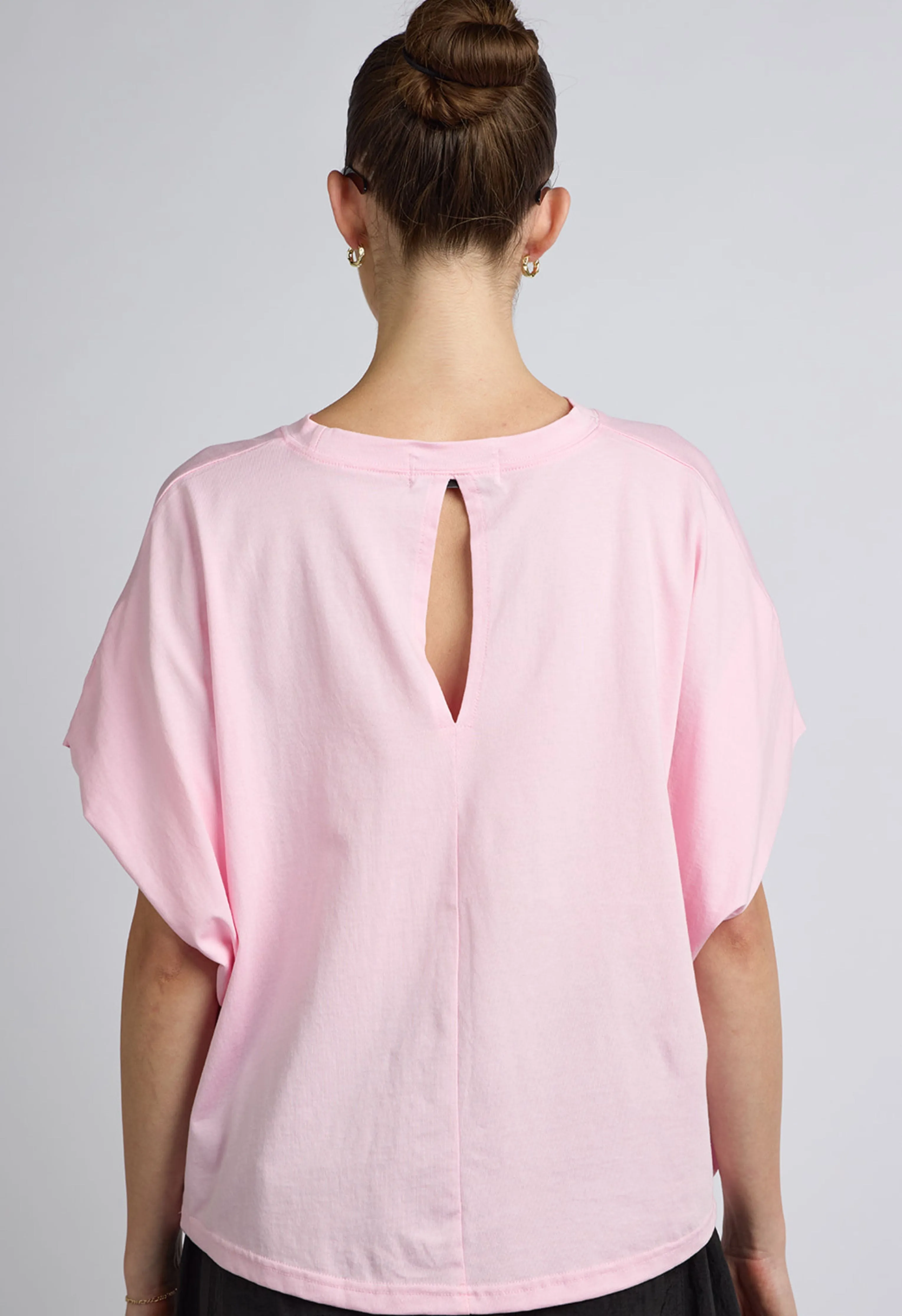 Open Back Tee in Pink