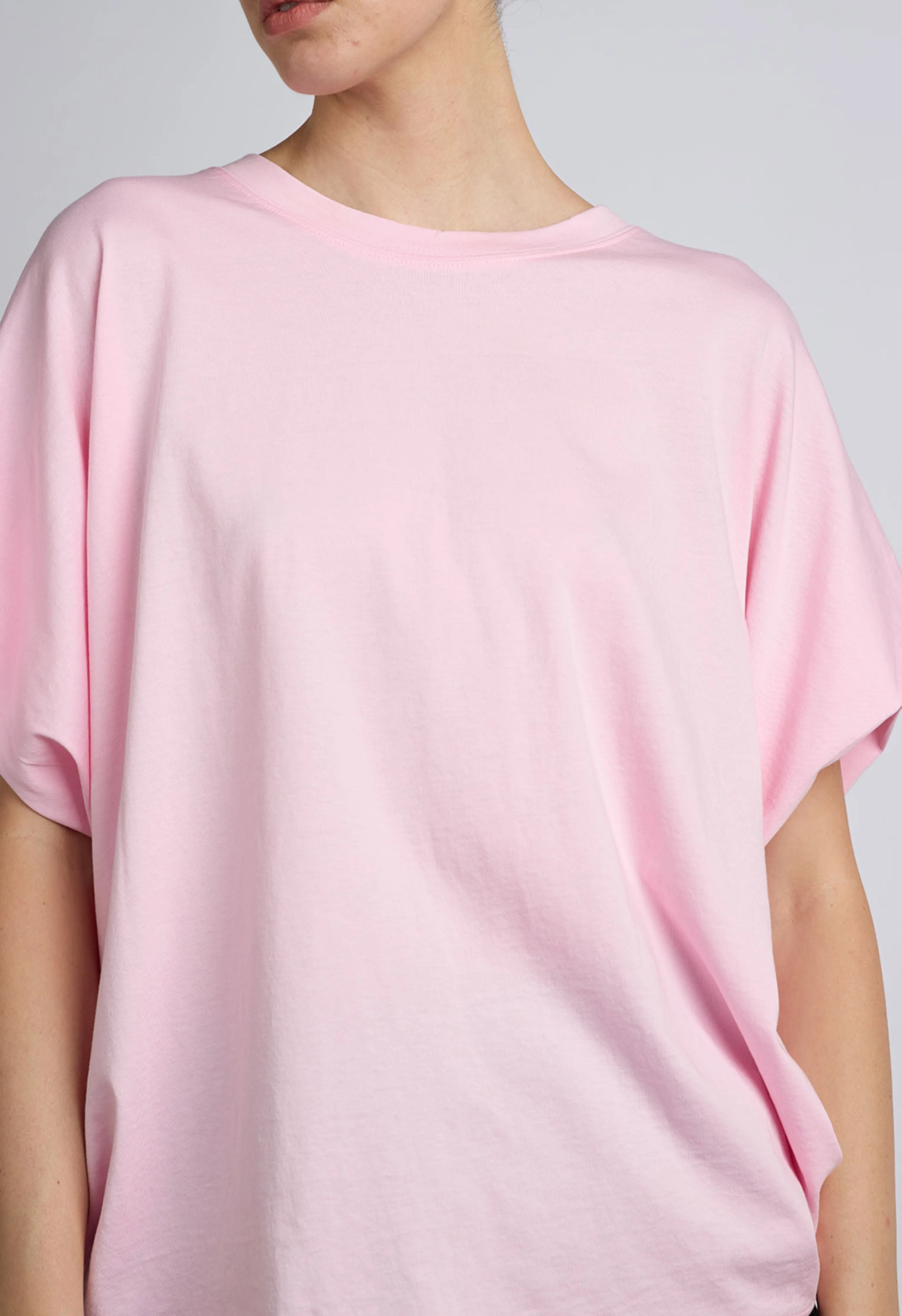 Open Back Tee in Pink