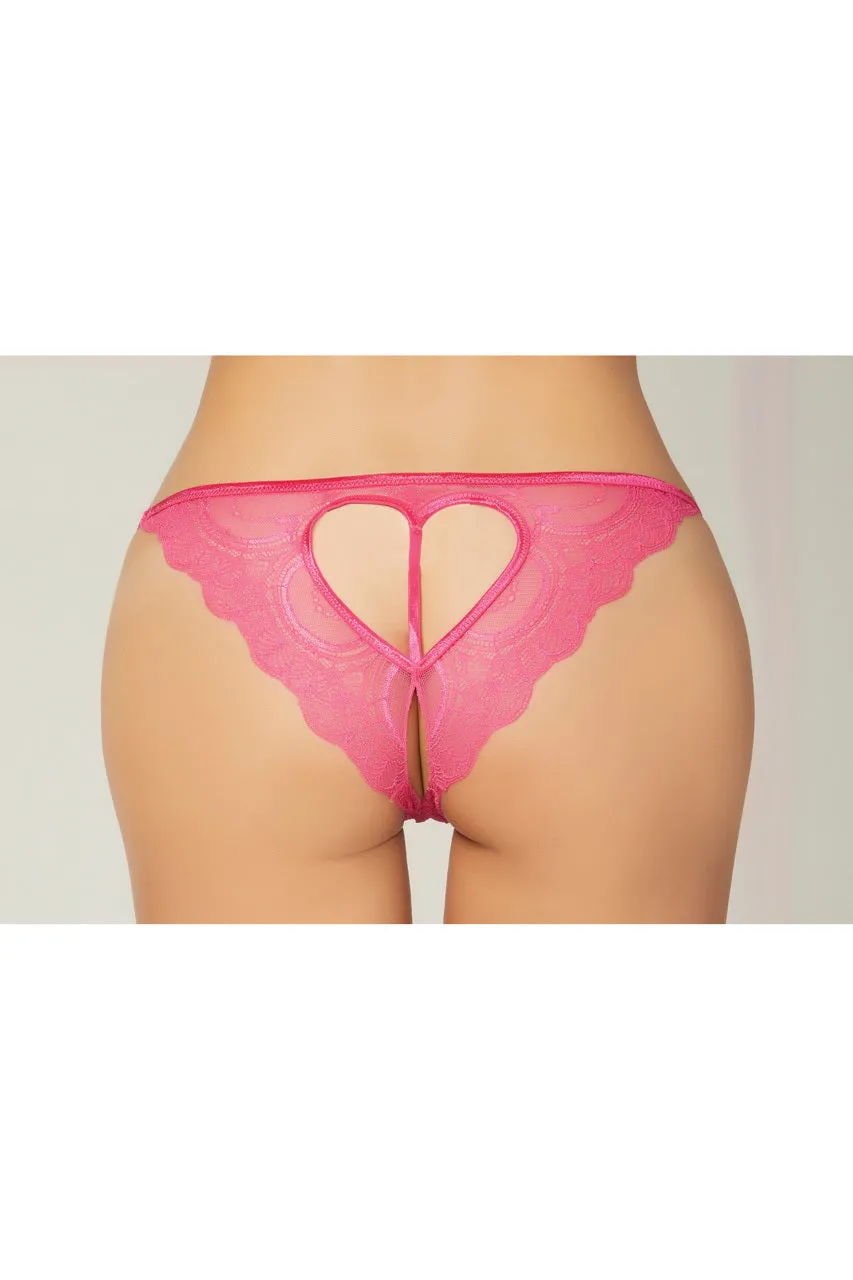 Open Crotch Heart Back Panty