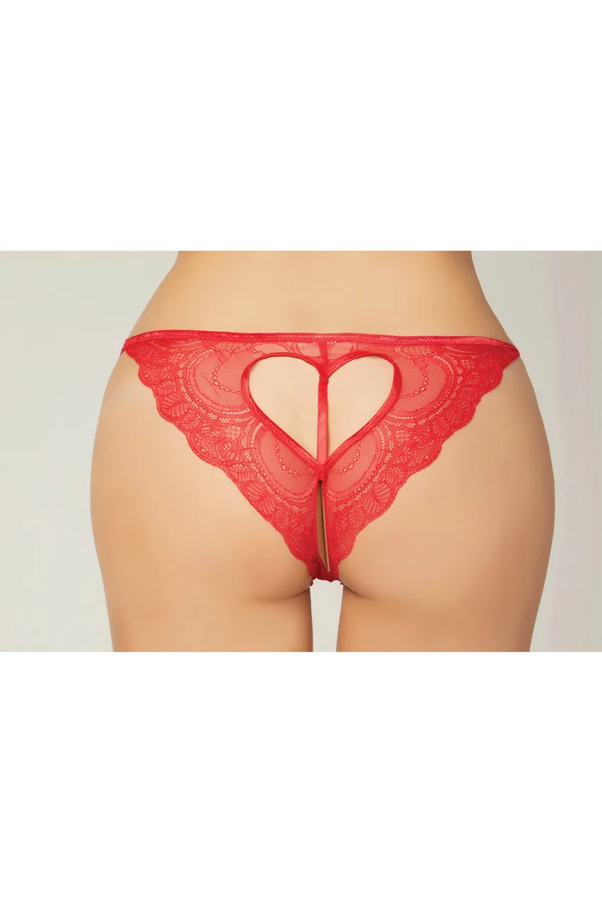 Open Crotch Heart Back Panty