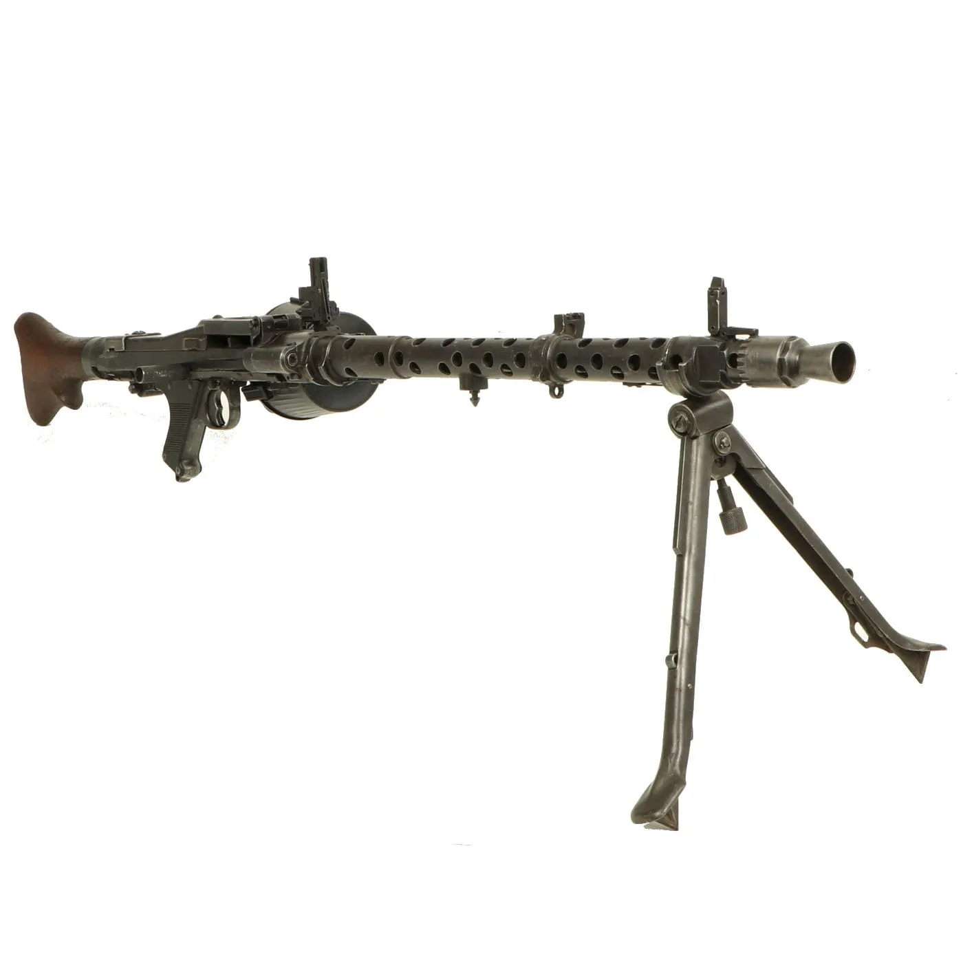 Original German WWII MG 34 Display Machine Gun marked dot 1943 in Transit Chest with Accessories