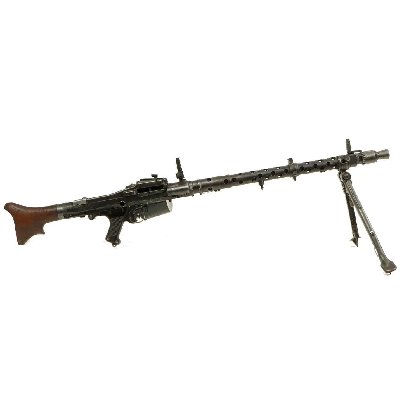 Original German WWII MG 34 Display Machine Gun marked dot 1943 in Transit Chest with Accessories