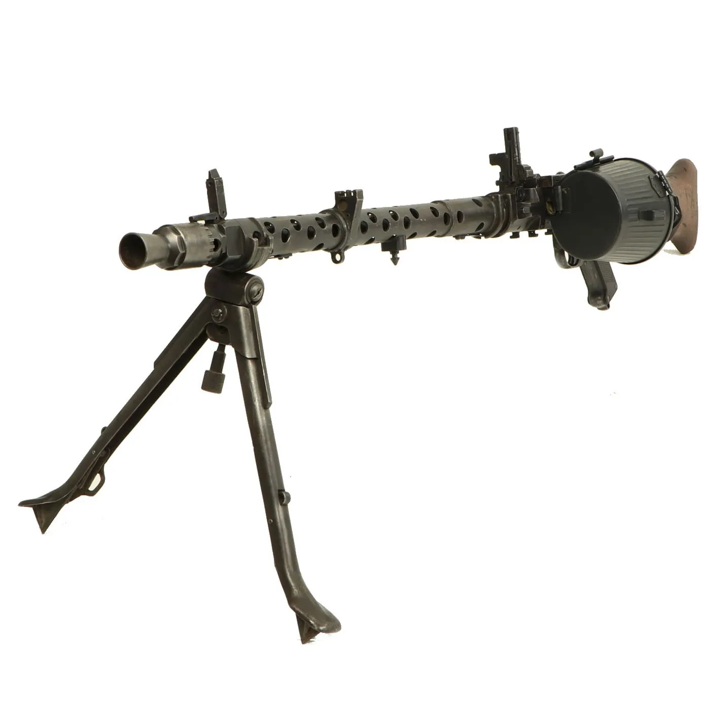 Original German WWII MG 34 Display Machine Gun marked dot 1943 in Transit Chest with Accessories