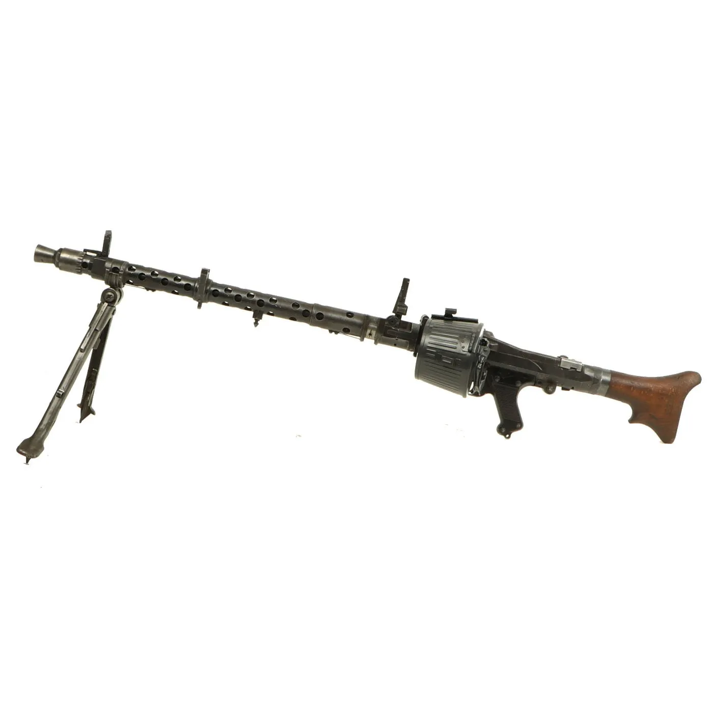 Original German WWII MG 34 Display Machine Gun marked dot 1943 in Transit Chest with Accessories