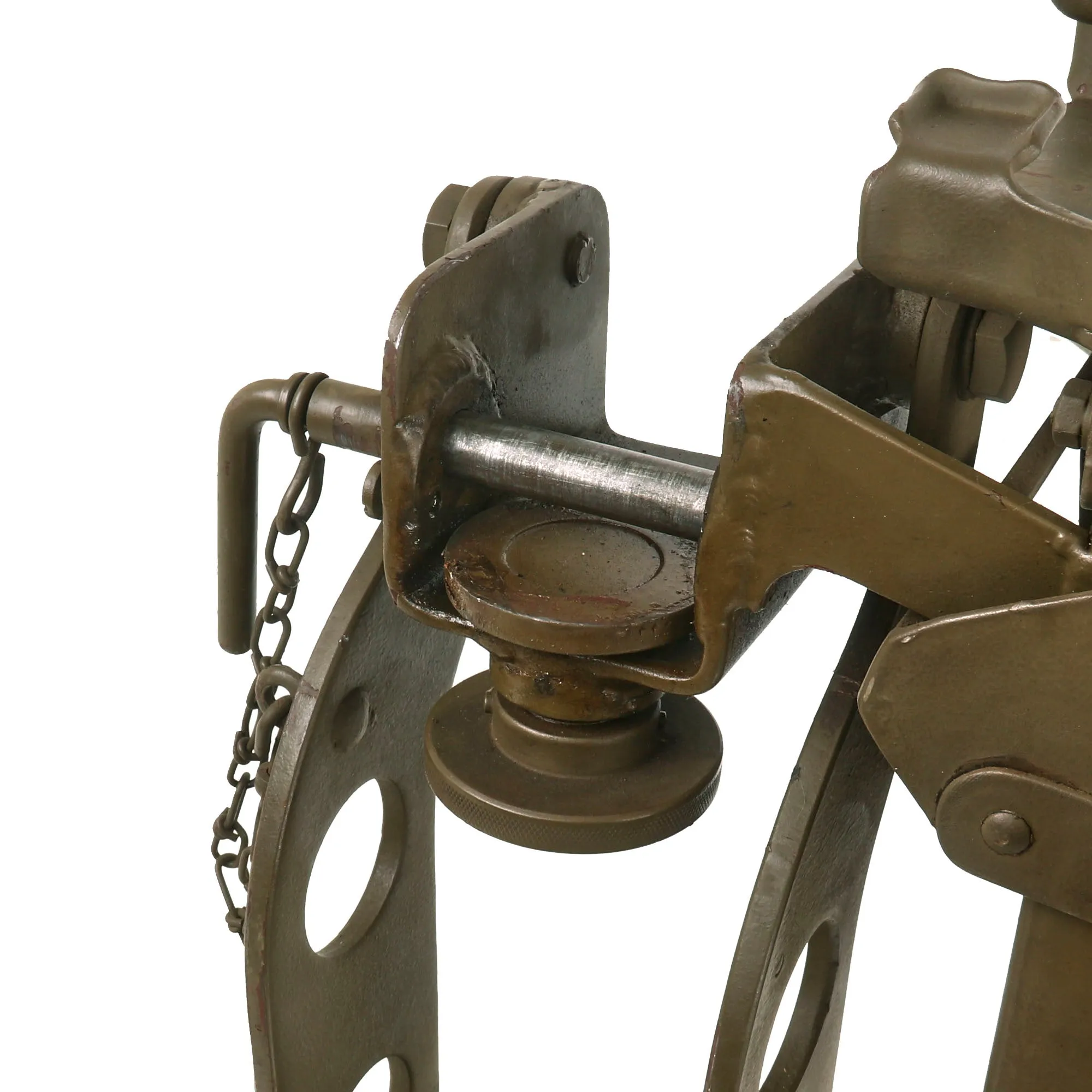 Original U.S. WWII Colt Browning M1917A1 .30 Caliber Water-Cooled Machine Gun Anti-Aircraft Tripod with Elevator Cradle - Dated 1944