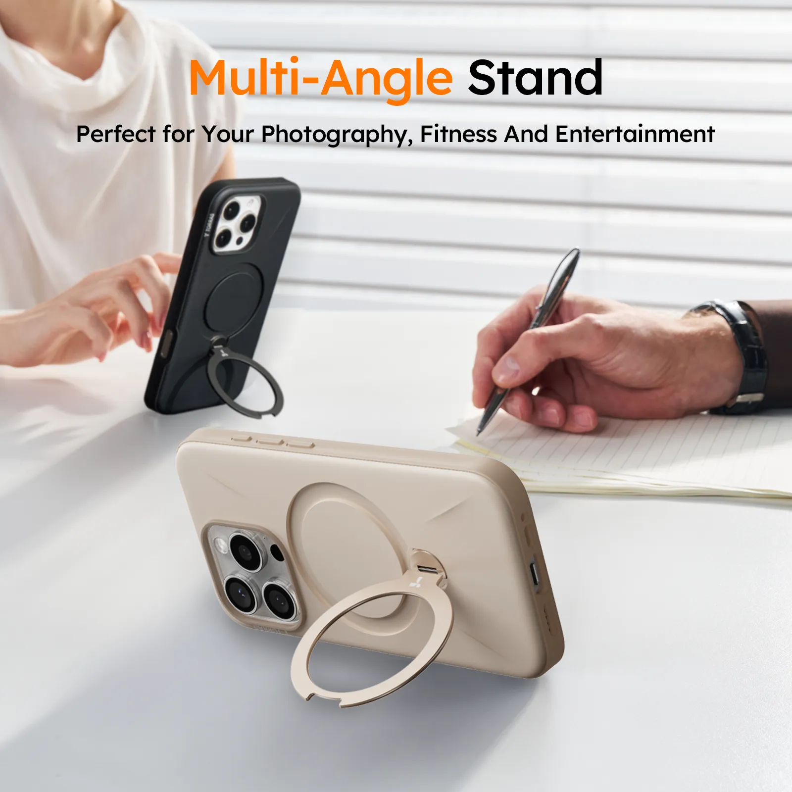 Ostand 360° Spin Fusion MagSafe Case for iPhone 16