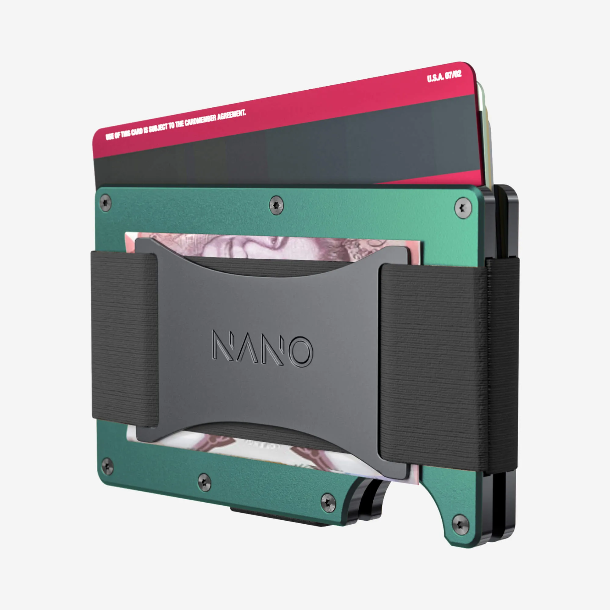 Personalised Cash Strap Wallet (Racing Green)