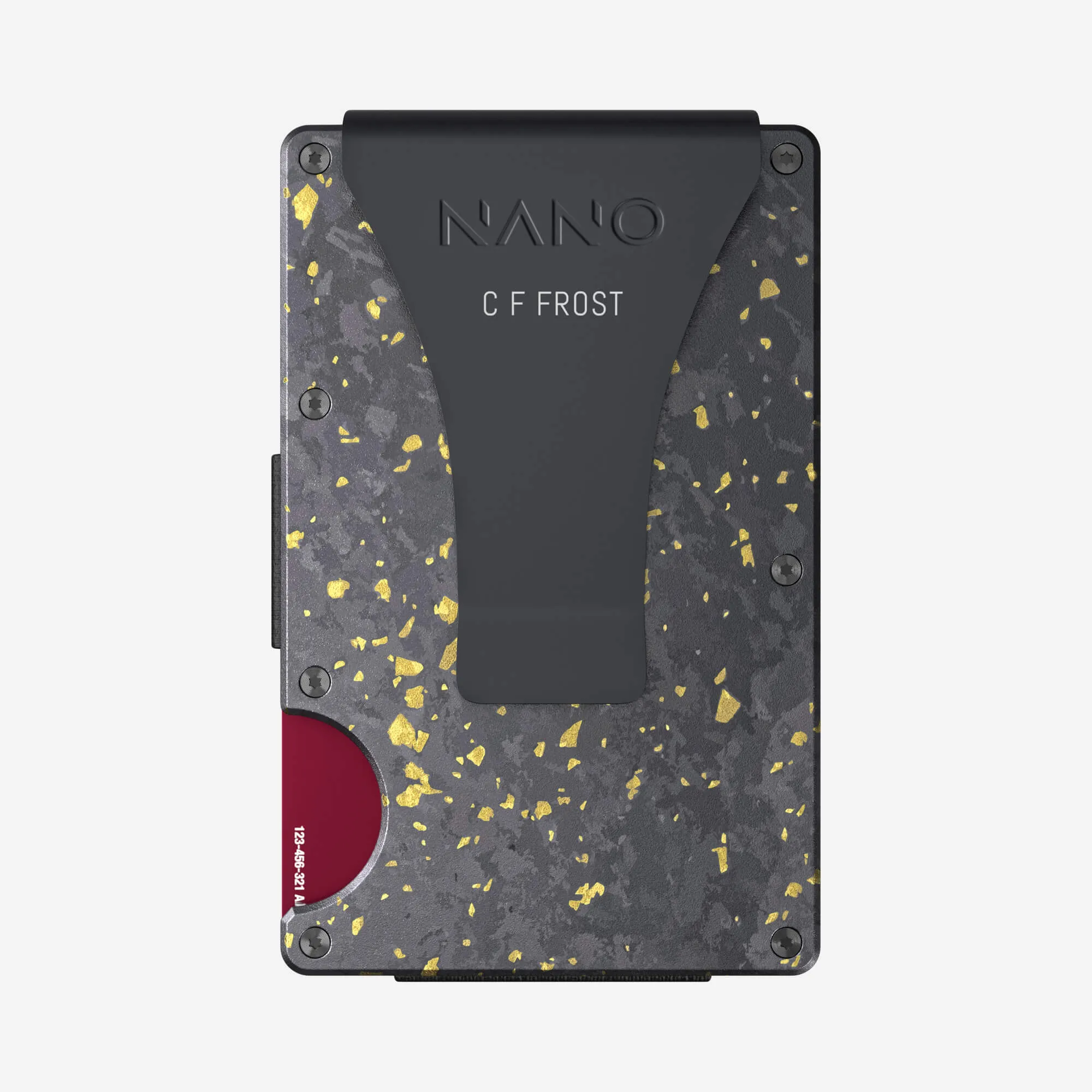 Personalised Money Clip Wallet (Nero/Oro)