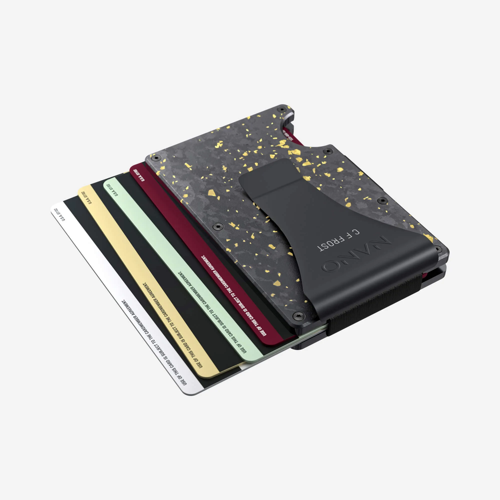 Personalised Money Clip Wallet (Nero/Oro)