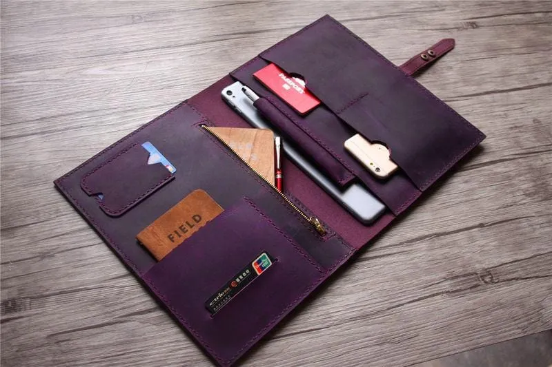 Purple Leather HP Laptop Case