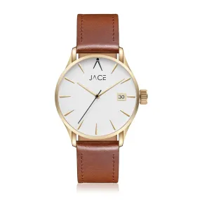 "ACCRA" MEN`S LEATHER BAND WATCH