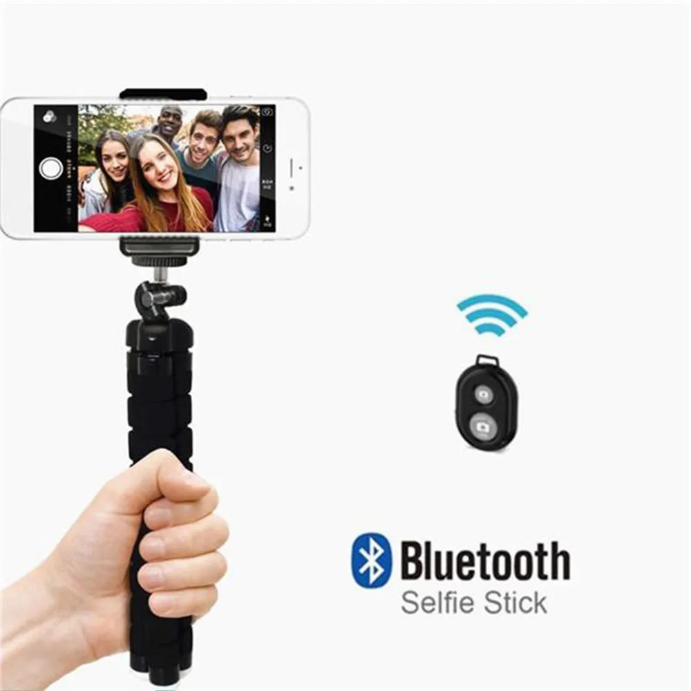 Remote Control Flexible Mobile Phone Holder Tripod Octopus Bracket for Cell Phone and Camera Selfie Stand