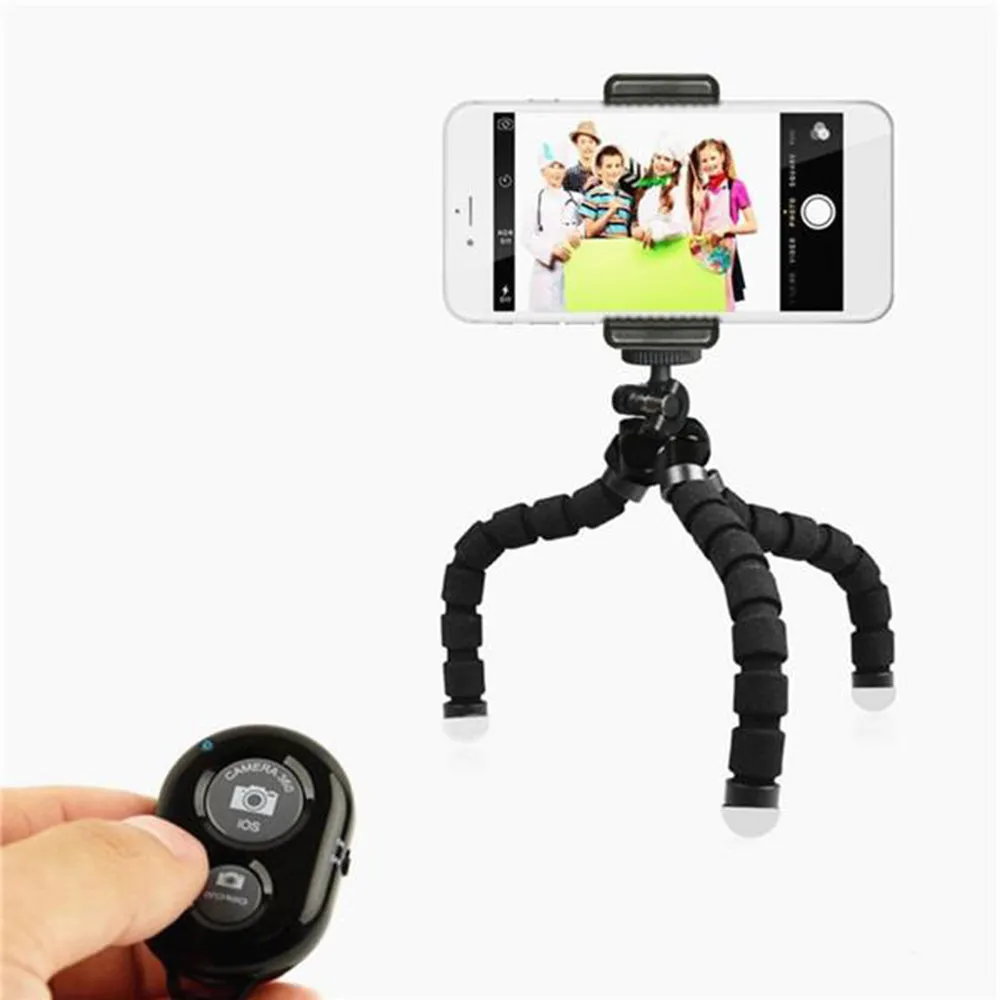 Remote Control Flexible Mobile Phone Holder Tripod Octopus Bracket for Cell Phone and Camera Selfie Stand