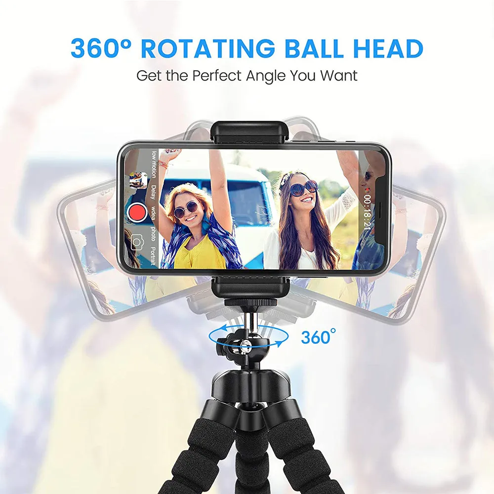 Remote Control Flexible Mobile Phone Holder Tripod Octopus Bracket for Cell Phone and Camera Selfie Stand