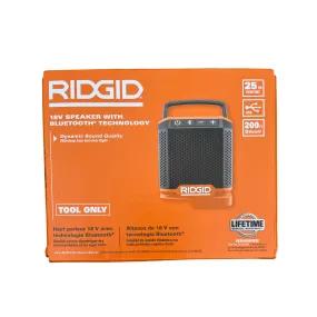 RIDGID 18-Volt Cordless Speaker with Bluetooth Wireless Technology (Tool Only)