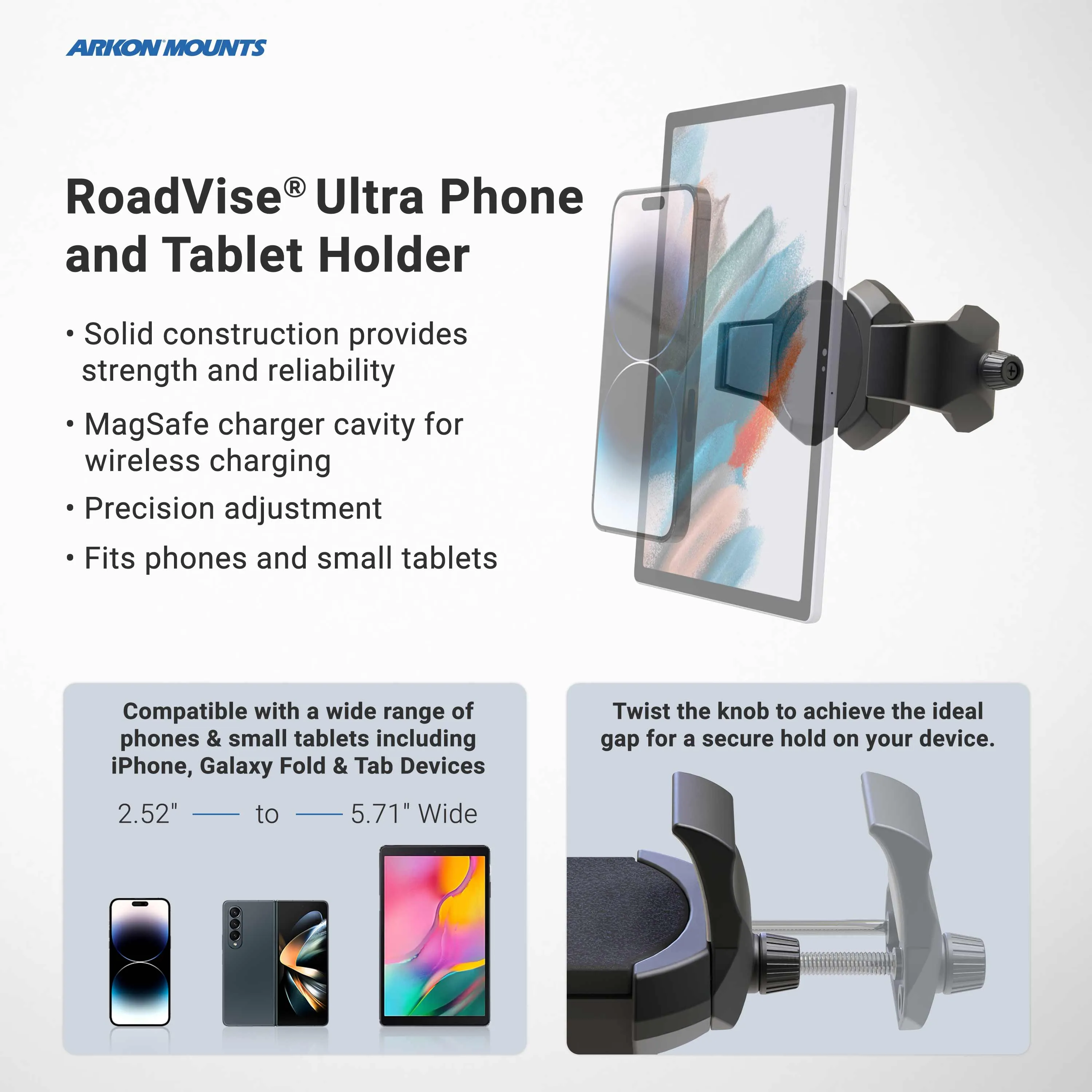 RoadVise® Ultra Holder with Clamp Mount