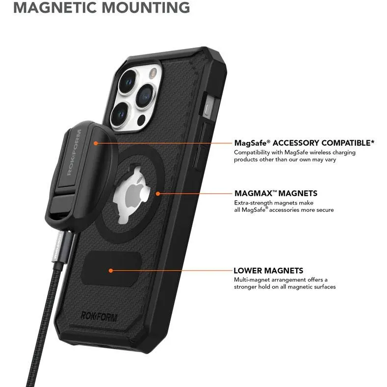 Rokform Rugged Case for iPhone 15 Pro Max (Black)