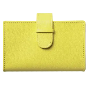 Saffiano Business Card Case Lemon