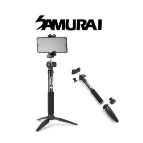 Samurai Tripod Go Action Mark II - 6 in 1 Vlog Traveller Selfie Stick - 1 Year Local Manufacturer Warranty