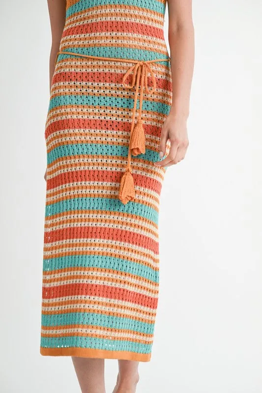 SCOOP NECK CROCHET MAXI DRESS