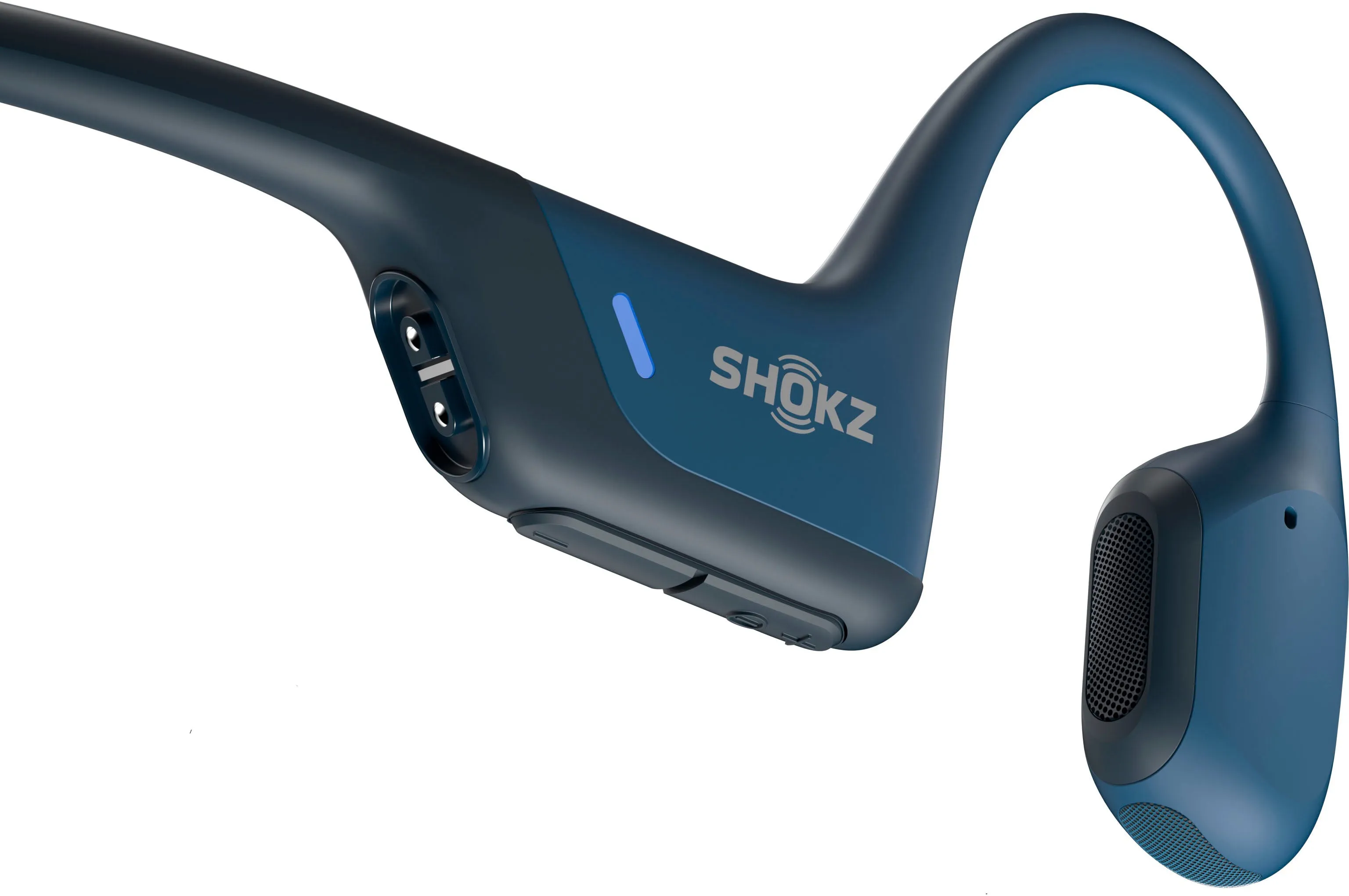 Shokz - OpenRun Pro Premium Bone Conduction Open-Ear Sport Headphones - Steel Blue