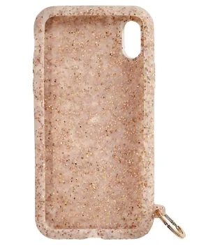 Silicone iPhone Case in Rose Gold Confetti