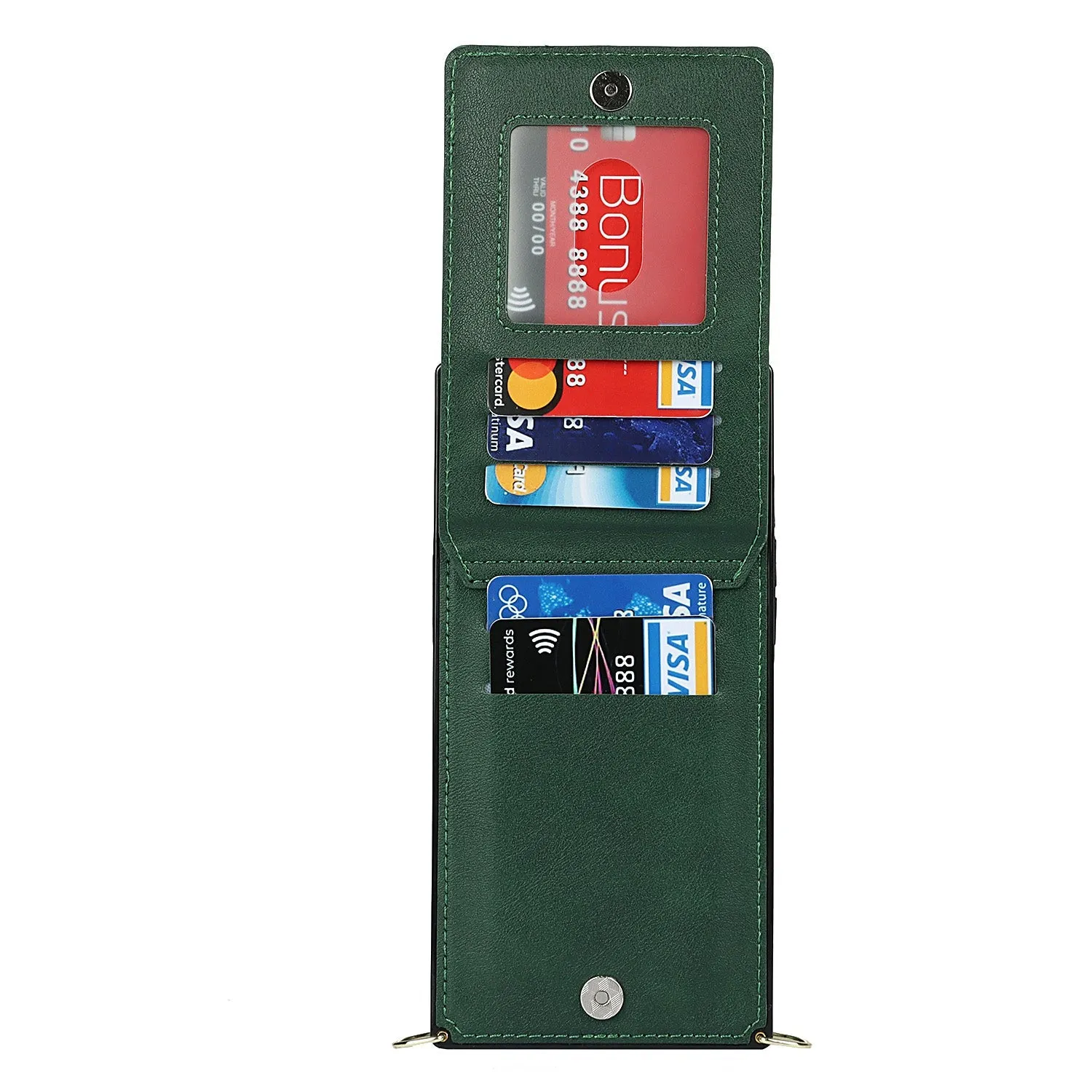 Slim Zipper Wallet Back Case for iPhone - Hands-Free Convenience