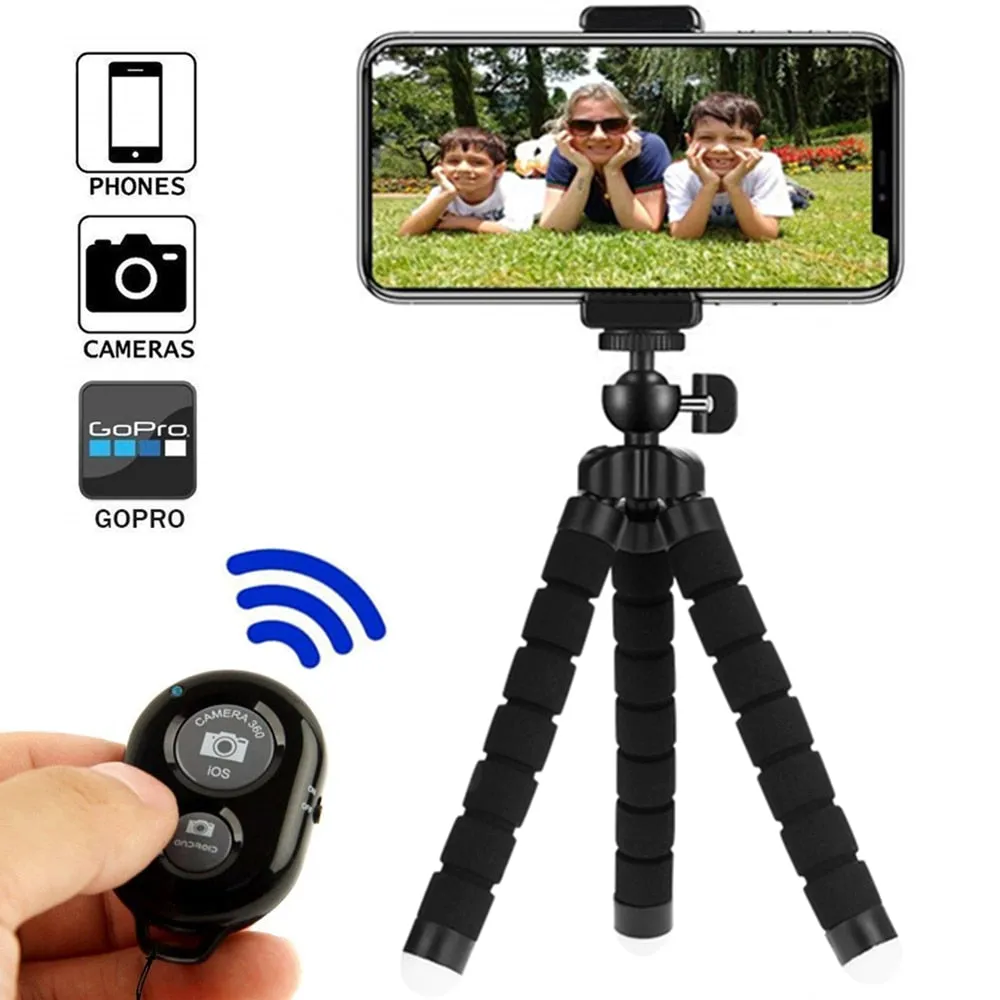 Smartphone Tripod with Bluetooth Remote Shutter Release